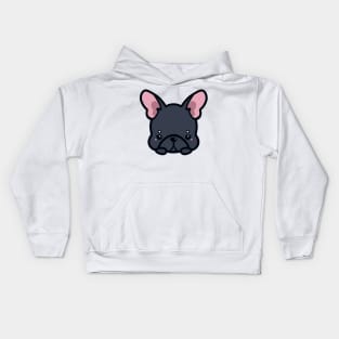 Black French bulldog breed kawaii cute adorable Kids Hoodie